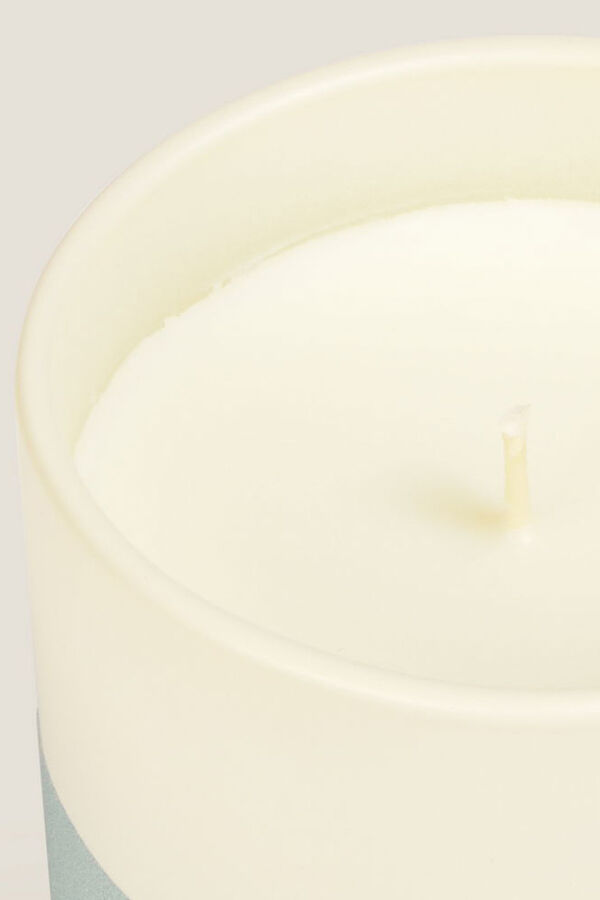Textura Vela perfumada de chá verde bege