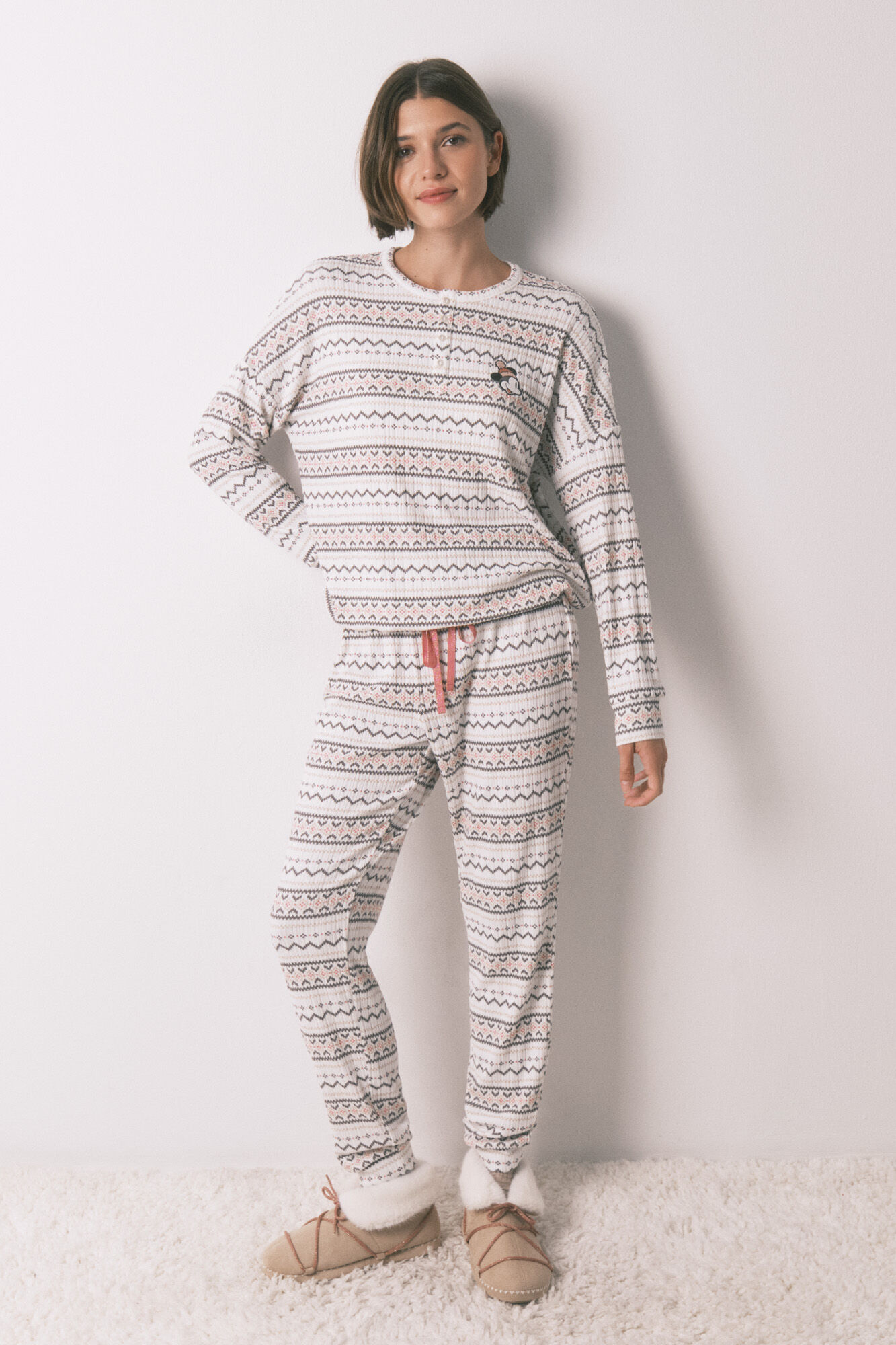 Women'secret Pijama largo punto c&aacute;lido suave cenfas Mickey