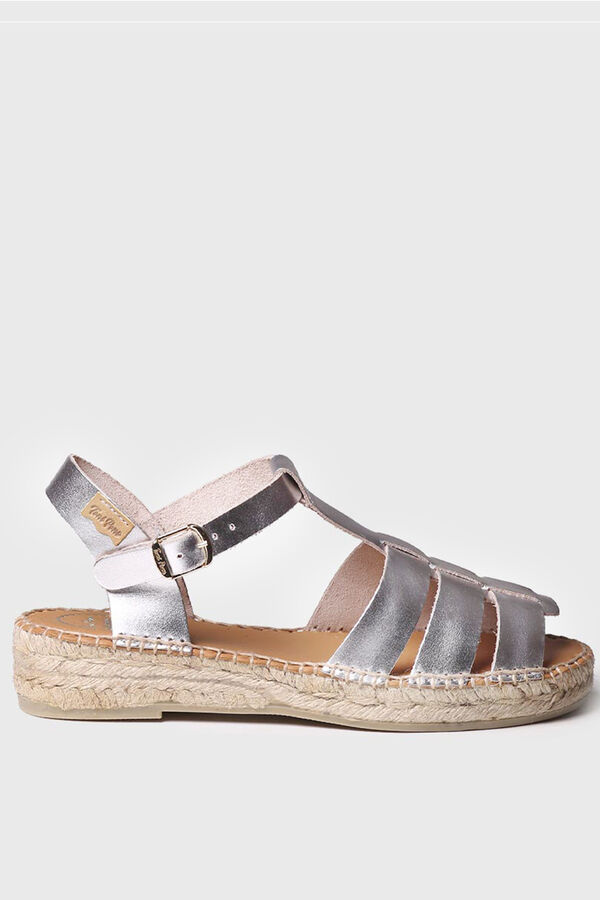 Toni Pons Alpargata plana de piel - EMMA gris