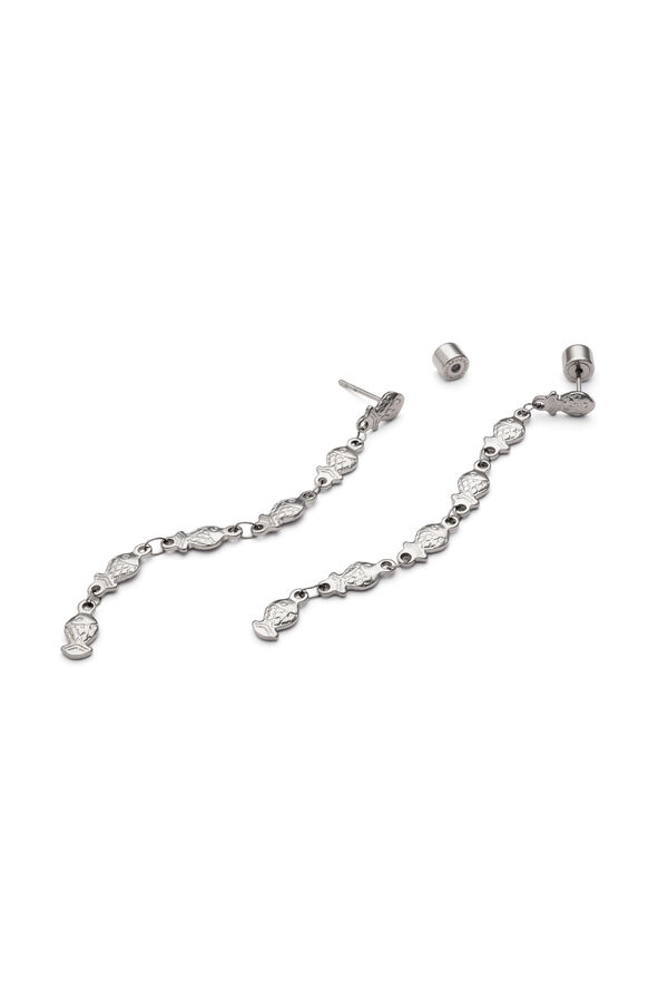 Singularu Pendientes Long Mar Acero gris