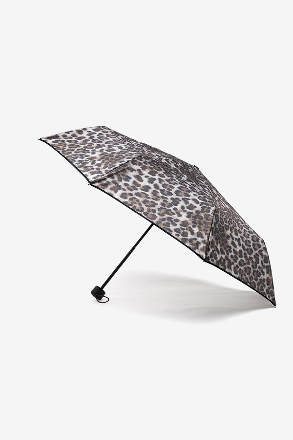 Vilanova Guarda-chuva estampado leopardo preto