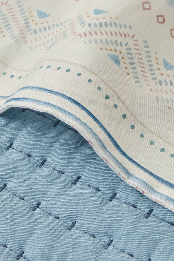 Textura Lençol de cetim impresso azul