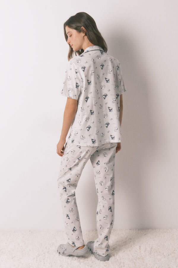 Women'secret Pijama camiseiro Snoopy 100% algodão cinzento