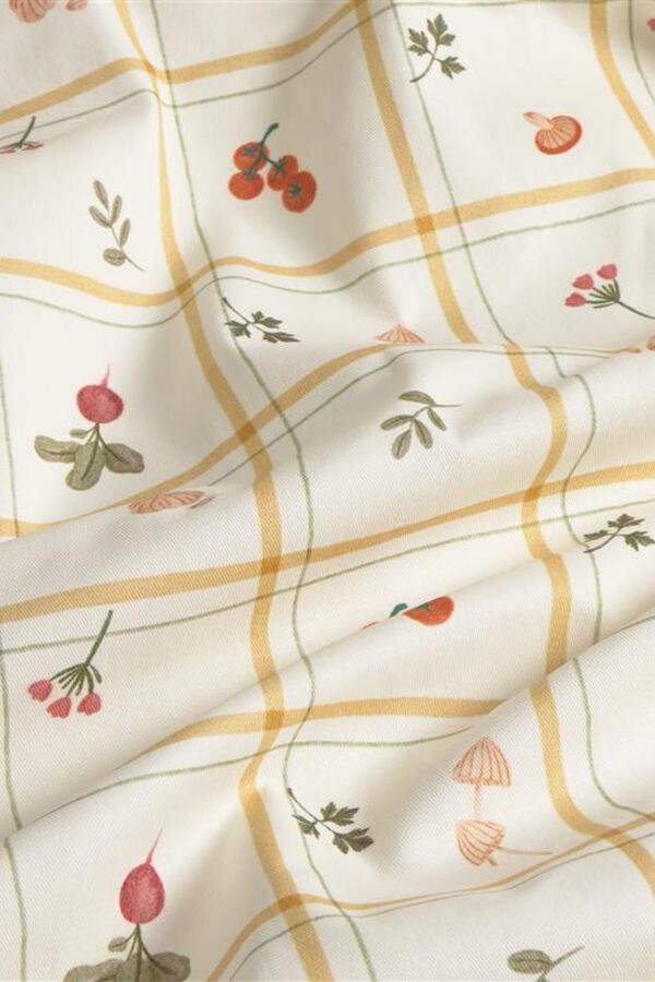 Textura Toalha de mesa antimanchas em algod&atilde;o estampado