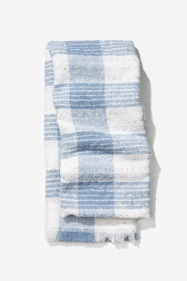 Vilanova Cachecol xadrez azul azul