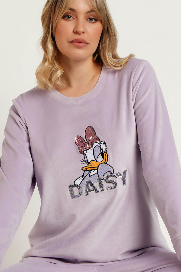 Admas Pijama Feminino de Veludo Daisy Sweet rosa