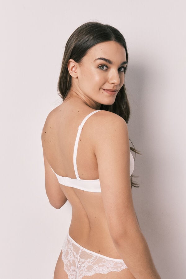 Women'secret Soutien cl&aacute;ssico com enchimento em renda branco BEAUTIFUL bege