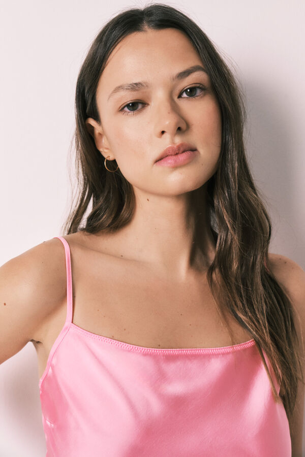 Women'secret Pijama curto em cetim rosa rosa