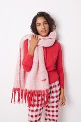 Womensecret Bufanda efecto mohair rojo marfil