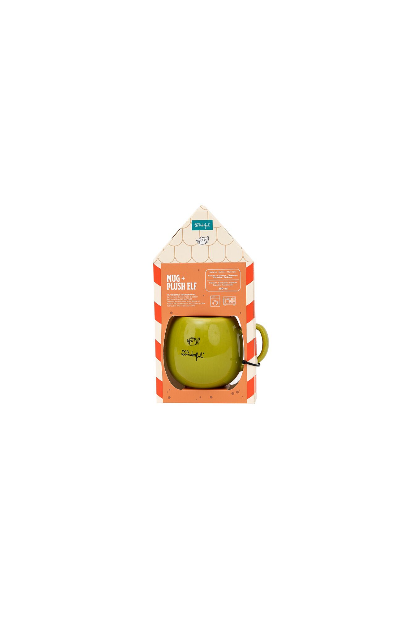 Mr. Wonderful Conjunto Caneca + Peluche Elfo