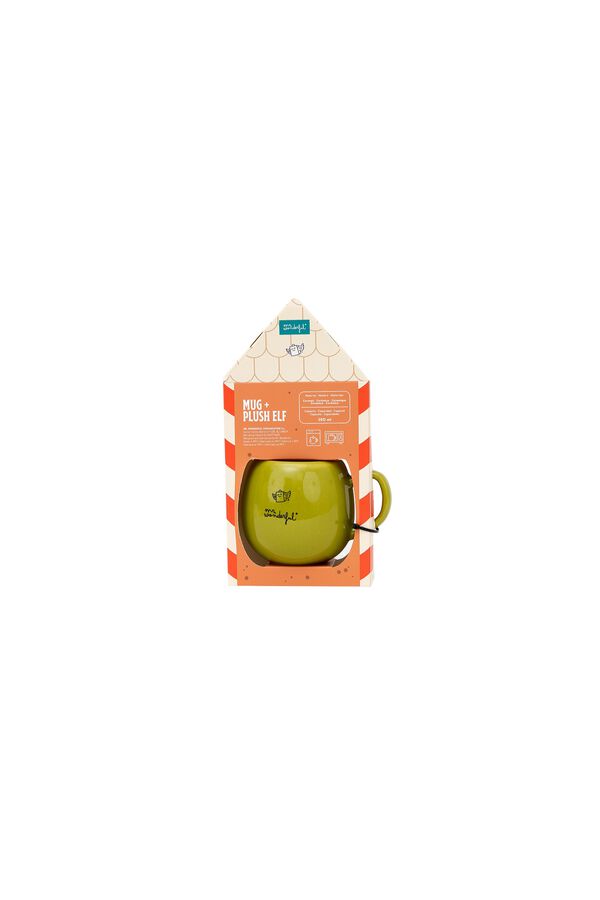 Mr. Wonderful Conjunto Caneca + Peluche Elfo estampado