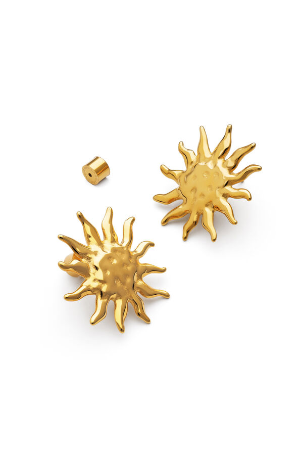 Singularu Pendientes Sunna Acero Ba&ntilde;o Oro amarillo