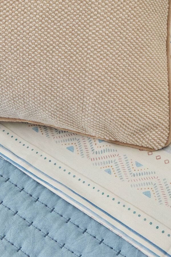 Textura Lençol de cetim impresso azul