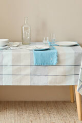 Womensecret Striped stain-resistant tablecloth bleu