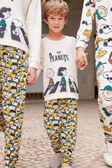 Gisela Conjunto pijama infantil unisex Peanuts beige