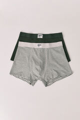Women'secret Pack 2 cuecas boxer verde e riscas verde