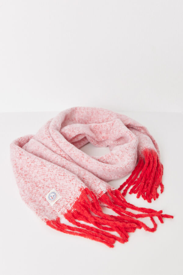 Womensecret Bufanda efecto mohair rojo marfil