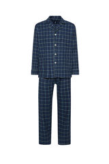 Kiff-Kiff Navy blue men's long pajamas blue