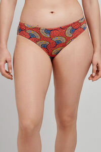 Gisela Cueca de biquíni midi com estampado tribal