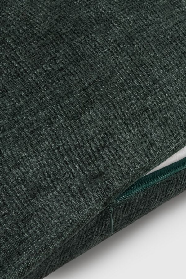Textura Capa de almofada textura de veludo com debrum verde