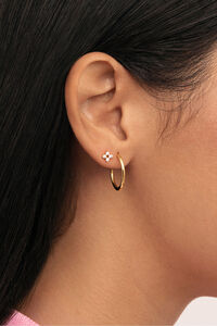 Singularu Pendiente Suelto Astrela Plata Ba&ntilde;o Oro