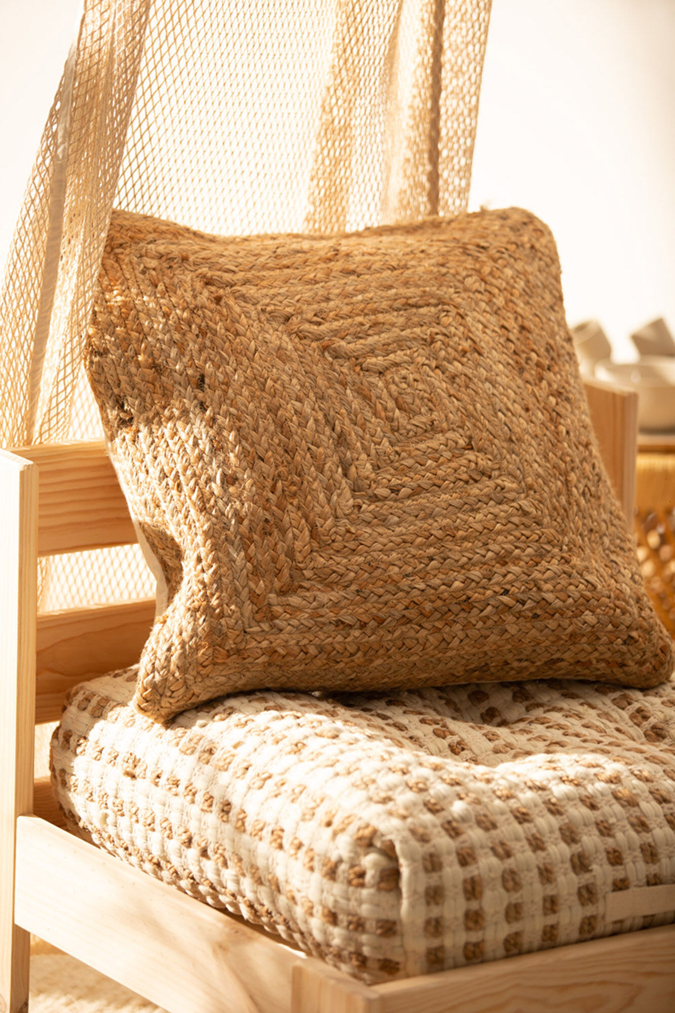 Calma House Capa de almofada Ural natural 60x60 cm. 