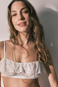 Women'secret Soutien tipo top renda branco