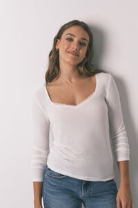 Women'secret T-shirt malha de malha super macia