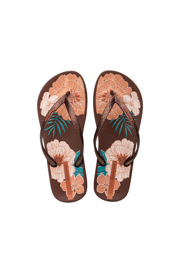 Ipanema Chanclas anat flores bronce marrón