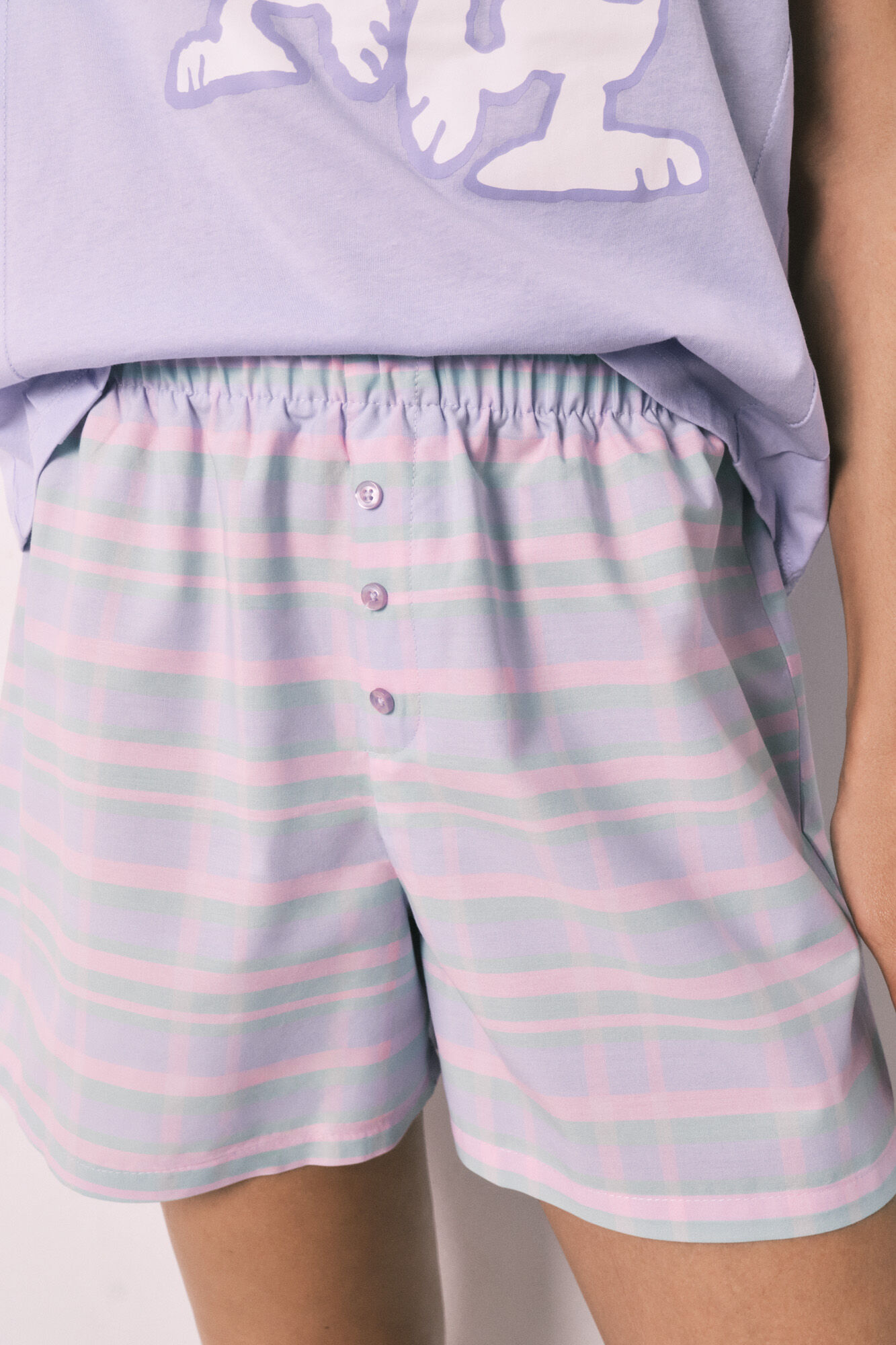 Women'secret Pijama curto em algod&atilde;o Snoopy