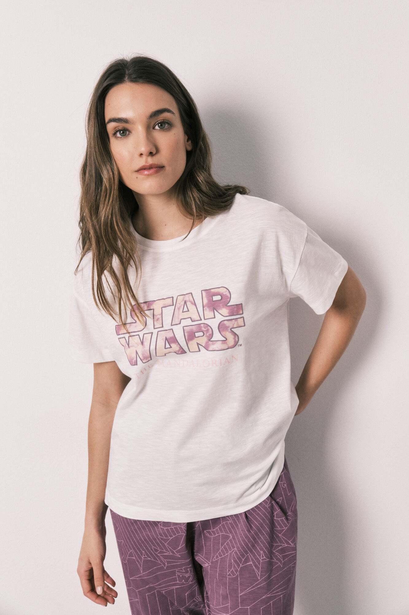 Women'secret Pijama comprido manga curta em algod&atilde;o Star Wars