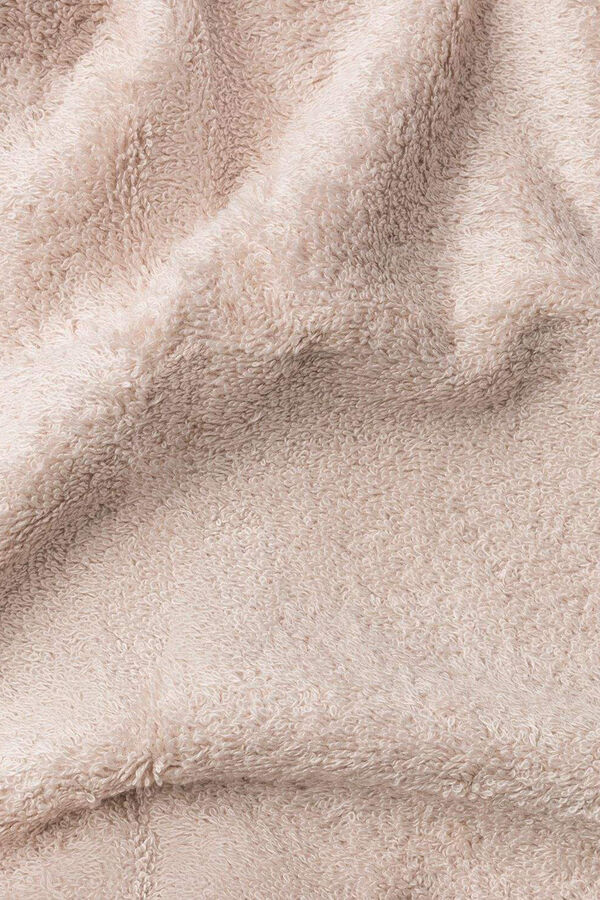 Textura Toalha lavatório friso algodão bambu 50 x 90 cm. bege