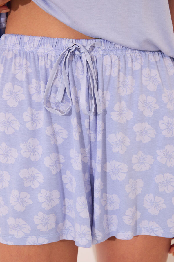 Women'secret Pijama curto azul Snoopy com alças azul