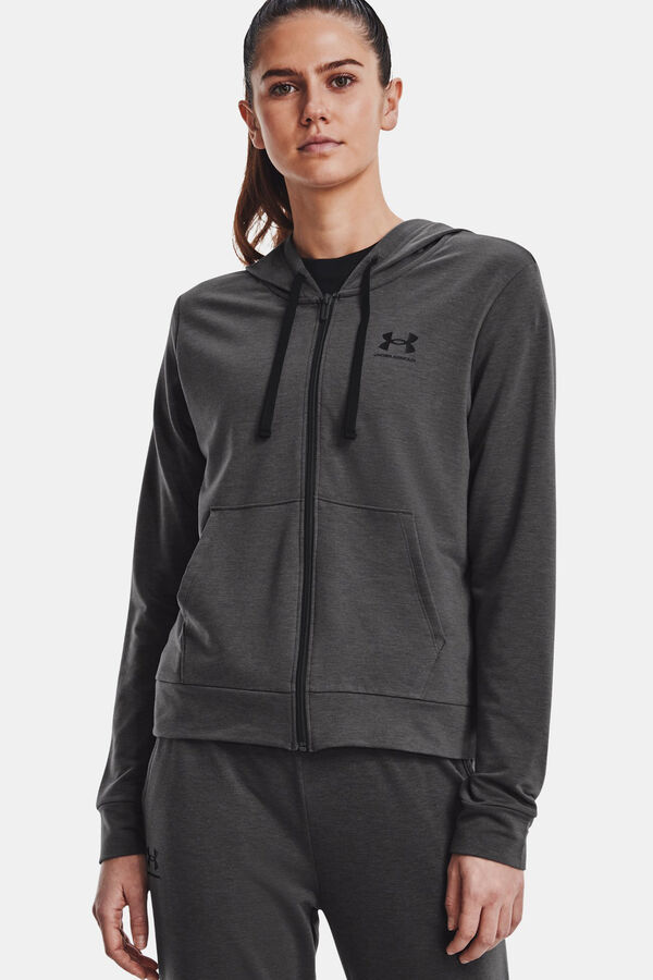 Womensecret Zip-up hooded sweatshirt gris