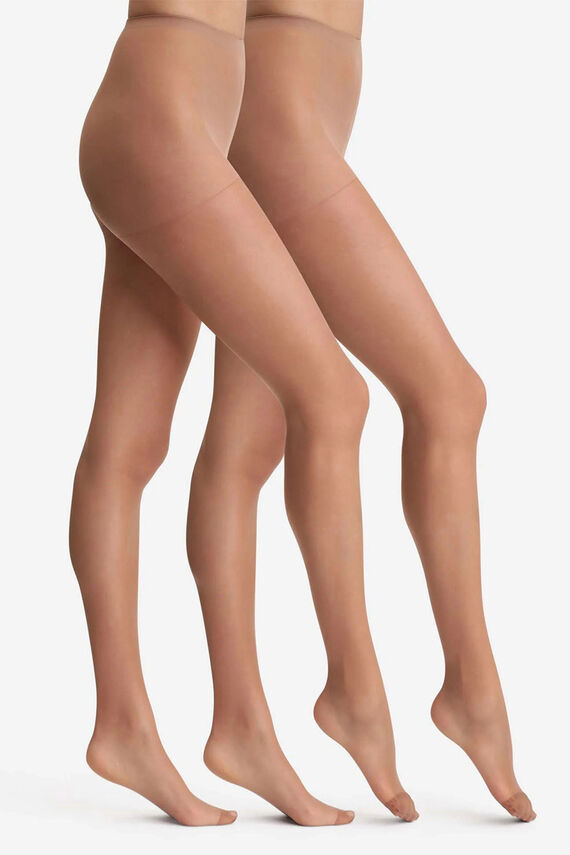 Pack de 2 pantys opaca satinada 15 Deniers