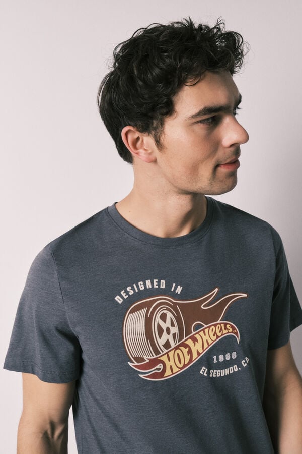 Women'secret Pijama curto de homem em algod&atilde;o Hotwheels cinzento