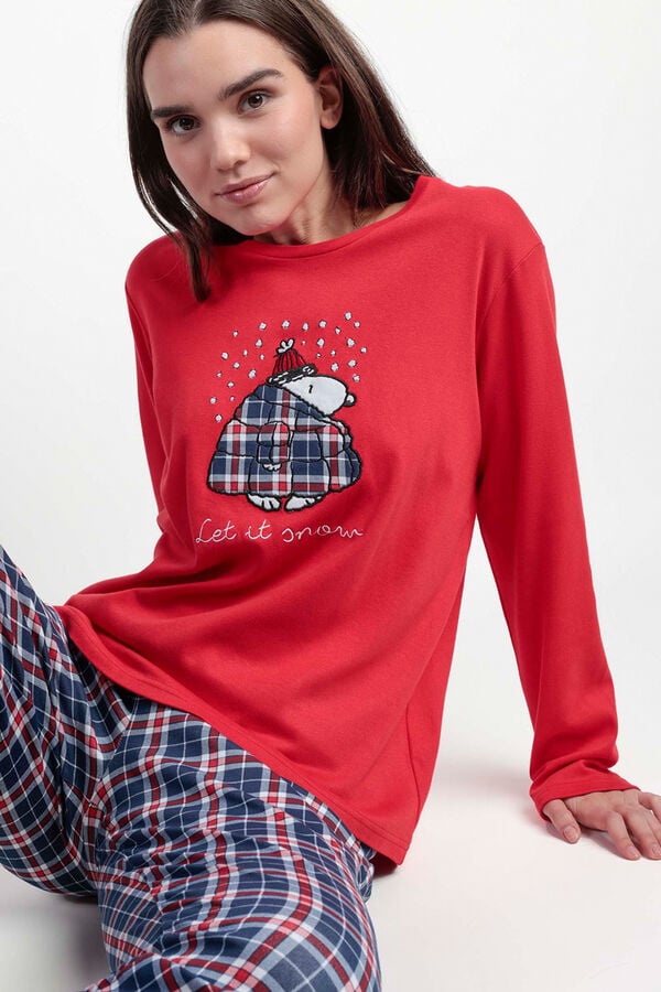 Admas Pijama Feminino Snow B vermelho