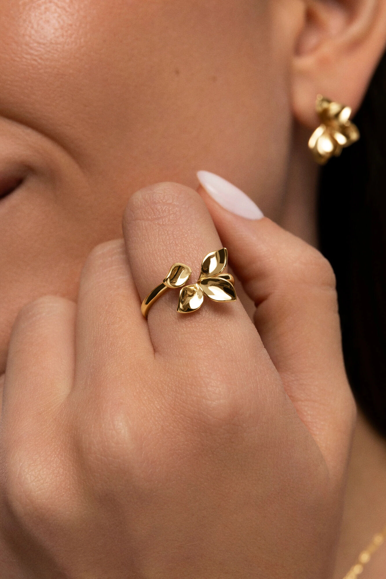 Singularu Anillo Zinnia Ba&ntilde;o Oro