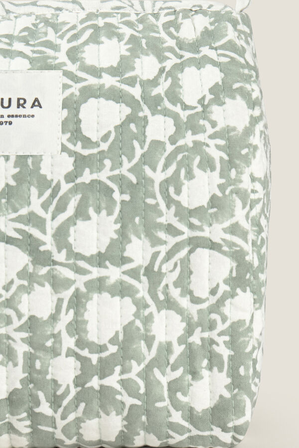 Textura Neceser acolchado azul