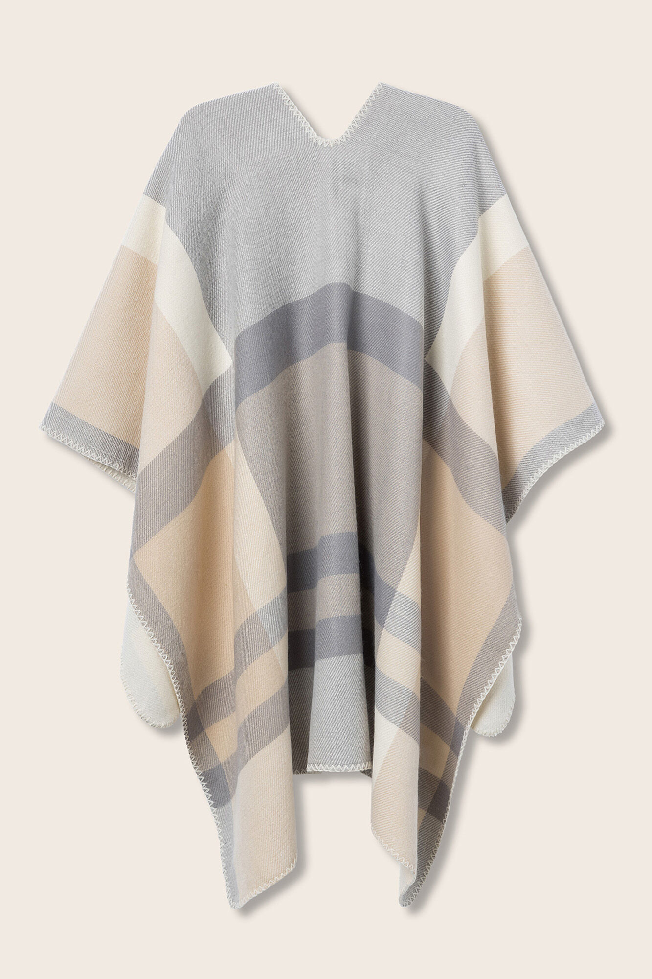 Vilanova Capa Bege Xadrez