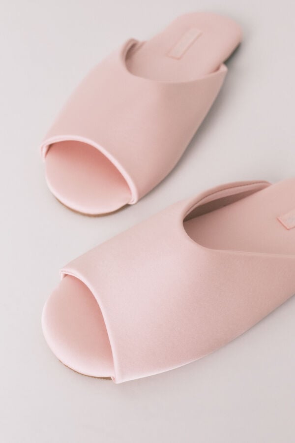 Women'secret Chinelos de quarto cetim rosa rosa