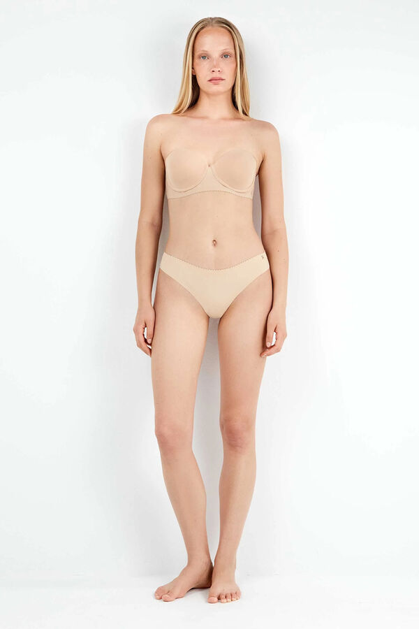 Gisela Cueca cl&aacute;ssica invis&iacute;vel em microfibra cru