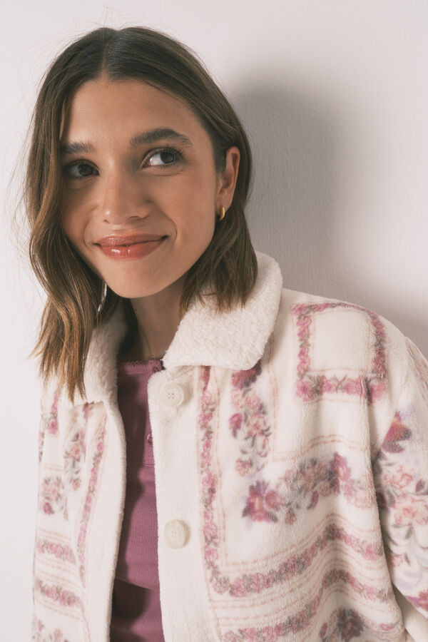Women'secret Robe curto rosa de polar rosa
