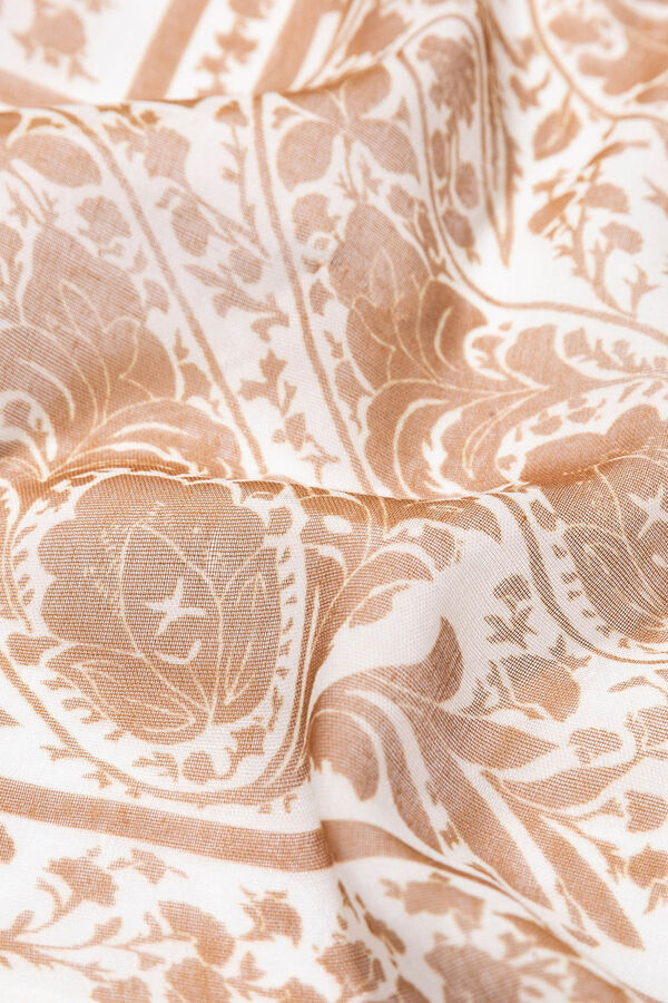 Vilanova Semi-sheer paisley bandana nude
