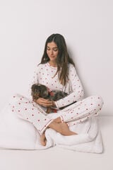 Women'secret Pijama comprido estampado Mickey Cherry branco