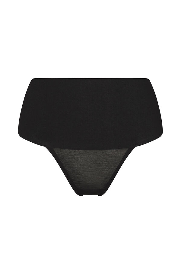 Spanx Invisible cotton shaping thong black