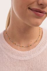 Singularu Colar Dots Alpine Banho Ouro multicolour