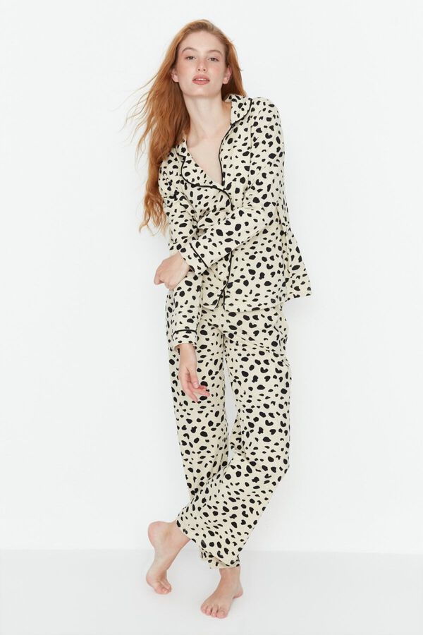 Trendyol Pijama con estampado animal estampado