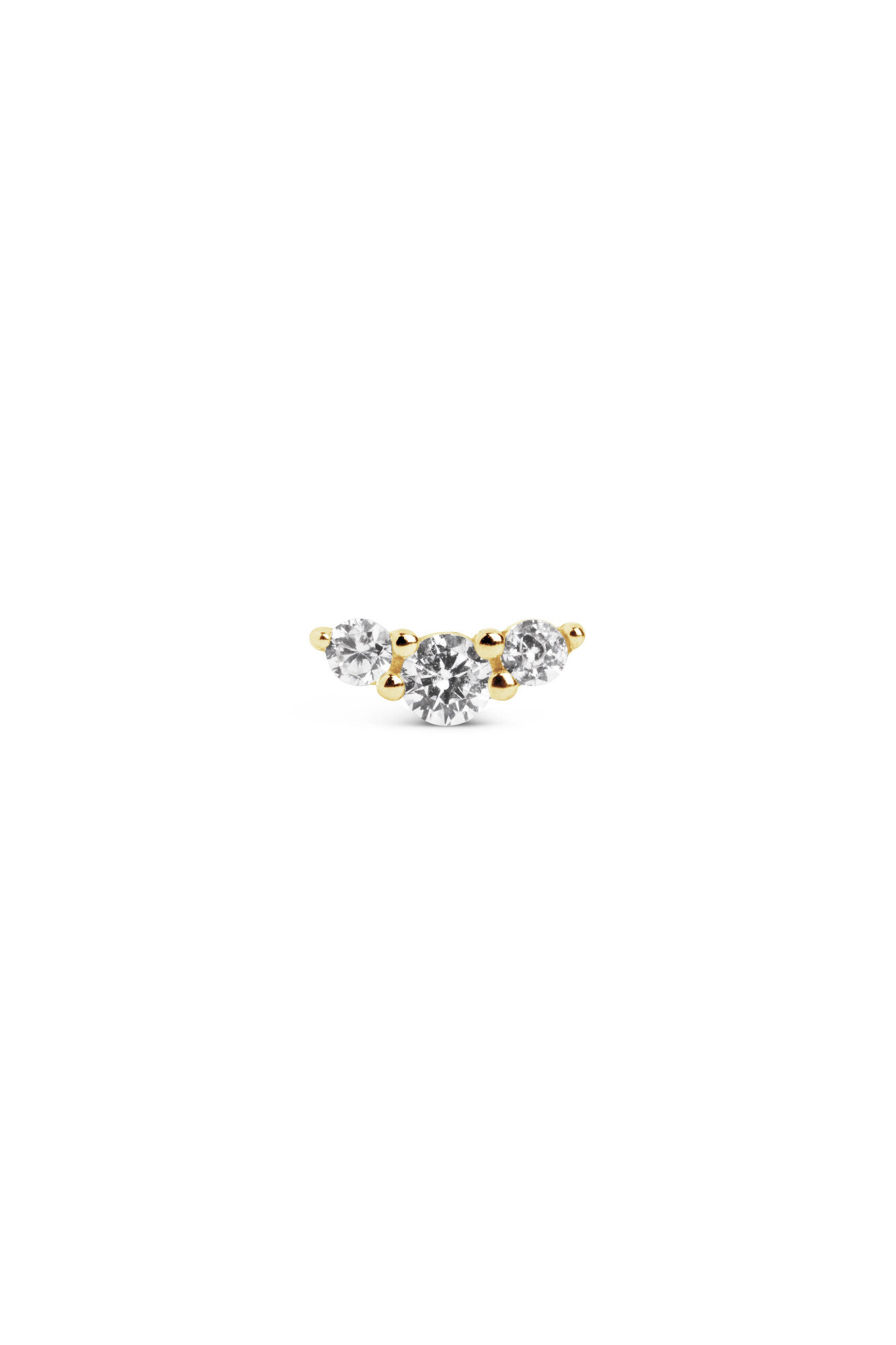 Singularu Pendiente Suelto Freesia Spark Plata Ba&ntilde;o Oro