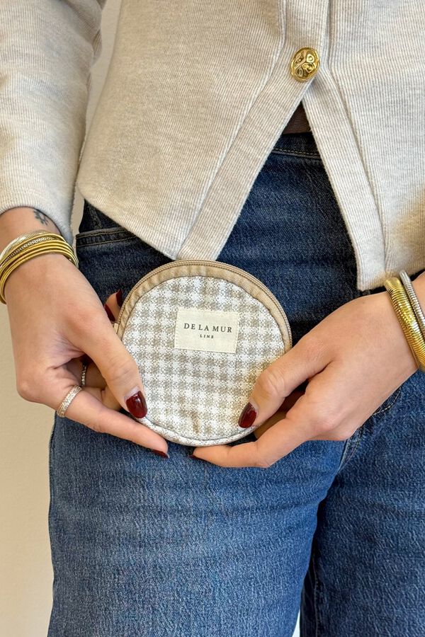 De La Mur Carteira redonda vison bege